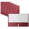 Better Office Products 2 Pocket Paper Folders Portfolio, Letter Size, Burgundy, 50PK 80125 - alternate 1